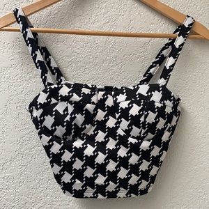 Windsor Houndstooth Croptop/bralette